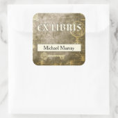 Antiek Ex Libris Persoonlijke boekborden Vierkante Sticker (Tas)