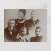 Antiek Familie Collage Foto B & W Afbeelding Briefkaart (Voorkant)