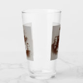 Antiek Familie Collage Foto B & W Afbeelding Glas (Links)