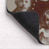 Antiek Familie Collage Foto B & W Afbeelding Muismat (Hoek)