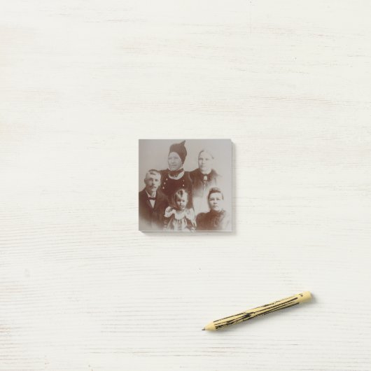 Antiek Familie Collage Foto B & W Afbeelding Post-it® Notes (Op bureau)