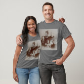 Antiek Familie Collage Foto B & W Afbeelding T-shirt (Unisex)