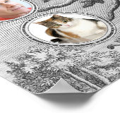 Antiek familiestructuur Plaats uw eigen namen en f Poster (Hoek)