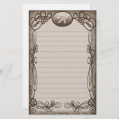 antiek fancy briefpapier (Voorkant / Achterkant)