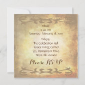  Antiek Fancy Scroll Faded Parchment look Kaart (Achterkant)