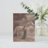 Antiek  Fantasy Night Dream Horse Briefkaart (Staand voorkant)