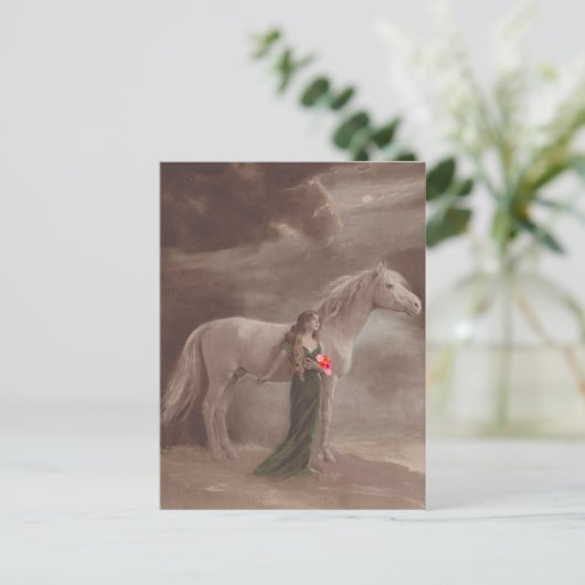 Antiek Fantasy Night Dream Horse Briefkaart (Staand voorkant)