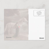 Antiek  Fantasy Night Dream Horse Briefkaart (Achterkant)