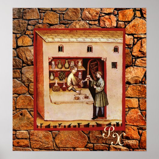 ANTIEK FARMACIE, Farmaceutisch, Geneesmiddel, Drug Poster (Voorkant)