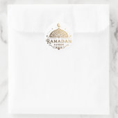 Antiek Faux Gold Ramadan Kareem Mubarak Ronde Sticker (Tas)
