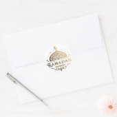 Antiek Faux Gold Ramadan Kareem Mubarak Ronde Sticker (Envelop)