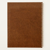 Antiek Faux Leather & Gold Monogram School Kantoor Planner (Achterkant)