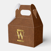 Antiek Faux-leder en goudmonogram
