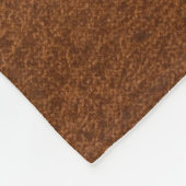 Antiek Faux-leder en goudmonogram Fleece Deken (Hoek)