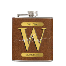 Antiek Faux-leder en goudmonogram