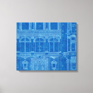 Antiek "Feeling Blue" prints Canvas Art