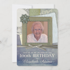 Antiek Feminine Collage Aangepaste Foto Kaart