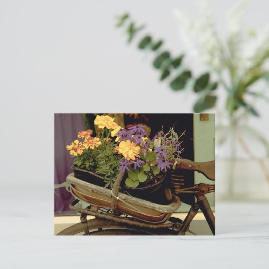 Antiek fiets briefkaart (Staand voorkant)