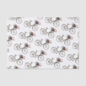 Antiek fiets met bloemen tissuepapier (Voorkant)