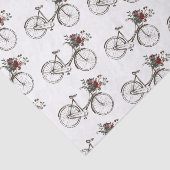 Antiek fiets met bloemen tissuepapier (Detail)