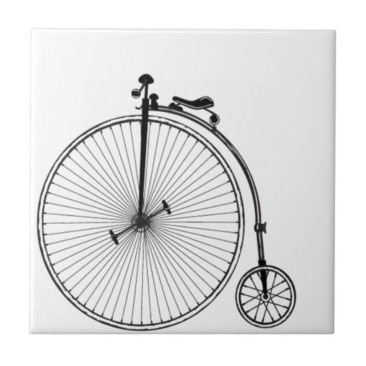 Antiek fiets tegeltje (Voorkant)