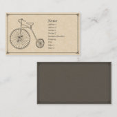 Antiek fiets visitekaartje (Voorkant / Achterkant)