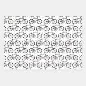 Antiek fietsen maken kunst op maat inpakpapier vel (Voorkant)