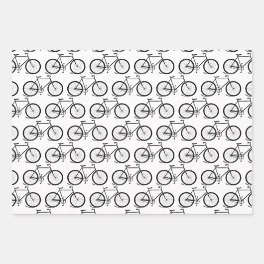 Antiek fietsen maken kunst op maat inpakpapier vel (Voorkant)
