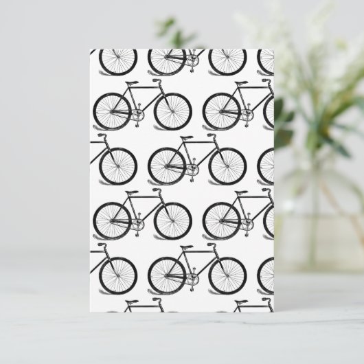 Antiek fietsen  snijkunst KUSTBG-KLEUR Bedankkaart (Staand voorkant)