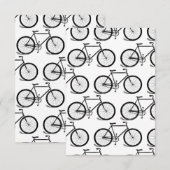 Antiek fietsen snijkunst KUSTBG-KLEUR Bedankkaart (Voorkant / Achterkant)