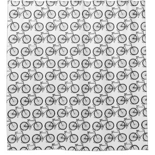 Antiek fietsen snijkunst KUSTBG-KLEUR Douchegordijn
