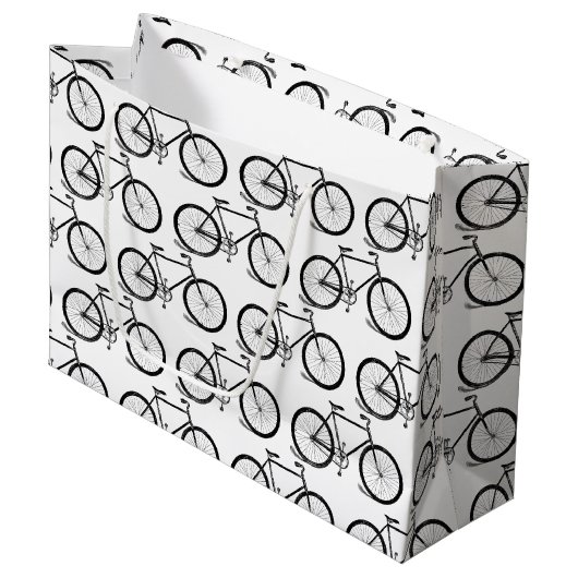 Antiek fietsen snijkunst KUSTBG-KLEUR Groot Cadeauzakje (Voorkant Gekanteld)