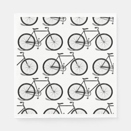 Antiek fietsen  snijkunst KUSTBG-KLEUR Servet (Voorkant)