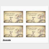 Antiek Fietsen Winkel Rechthoekige Sticker (Vel)