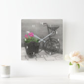 Antiek fietsenhouder vierkante klok (Huis)