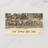 Antiek Fietswinkel Rustieke Landfiets Visitekaartje (Voorkant)