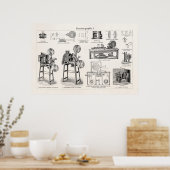  Antiek filmcamera-cinematografie Poster (Keuken)