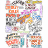  Antiek filmtitels Woorden Plotsen Citaten Sticker (Voorkant)