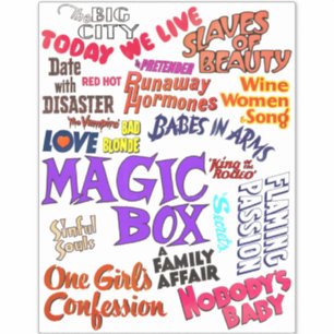 Antiek filmwoorden zinnen Tekstcitaten Sticker