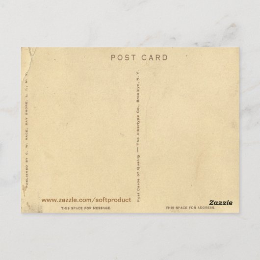 Antiek Fire Island Briefkaart New York (Achterkant)