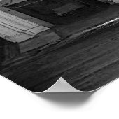  Antiek Fireplace Black en White foto Poster (Hoek)