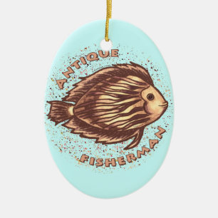 Antiek Fisherman ornament