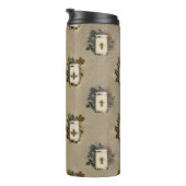 Antiek flacons met geelachtige bloesjes thermosbeker (Geroteerd rechts)