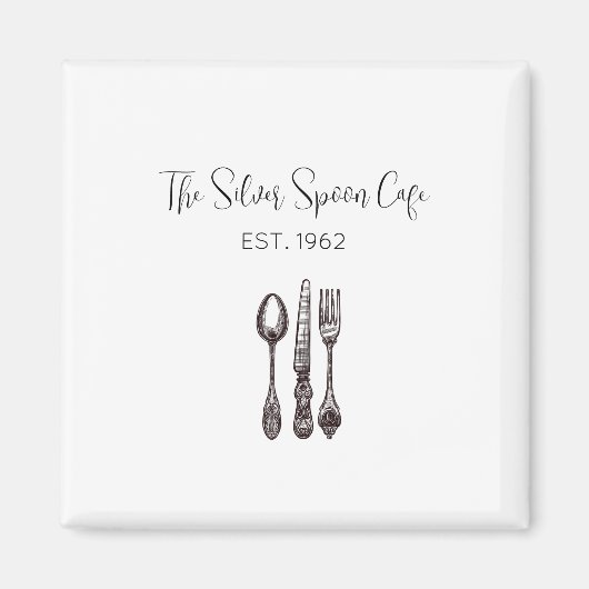 Antiek Flatware Food Business Artisan Foodie Magneet (Voorkant)