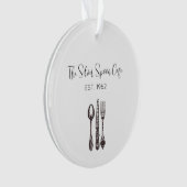 Antiek Flatware Food Business Keepomwille Artisan Ornament (voorkant)