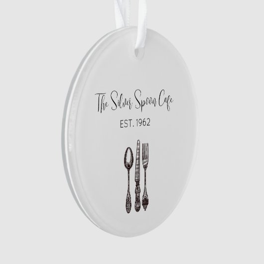 Antiek Flatware Food Business Keepomwille Artisan Ornament (voorkant)