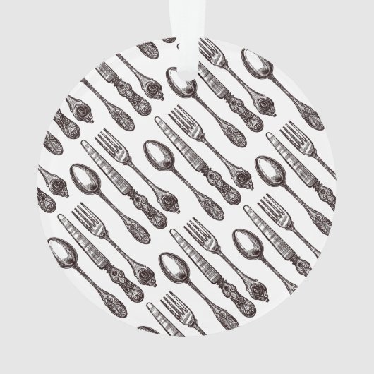 Antiek Flatware Food Business Keepomwille Artisan Ornament (achterkant)