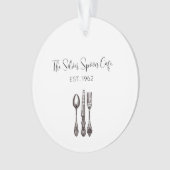 Antiek Flatware Food Business Keepomwille Artisan Ornament (voorkant)