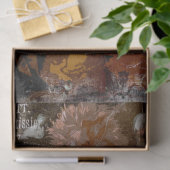 Antiek flora met ephemera-ontkoppeling tissuepapier (Geschenk)