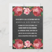  Antiek Floral 21e verjaardag uitnodiging (Voorkant)